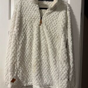 Simply Southern White Furry Pullover